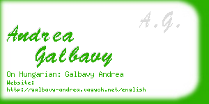 andrea galbavy business card